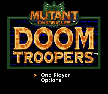 Doom Troopers - Mutant Chronicles (USA) screen shot title